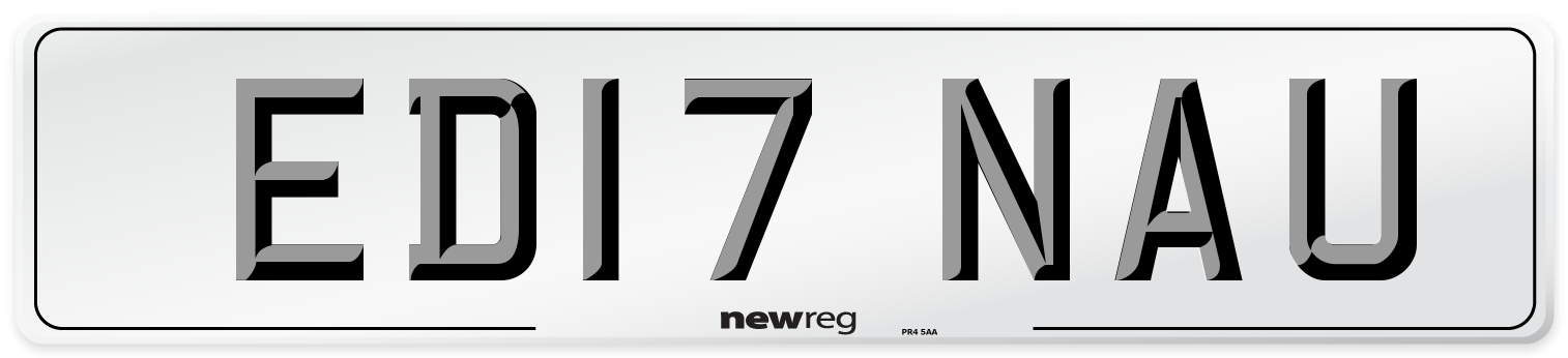 ED17 NAU Number Plate from New Reg